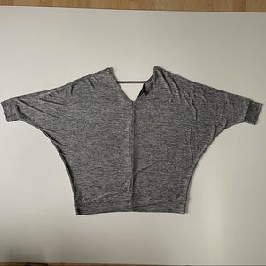 Lane Bryant Heathered Silver/Black Top